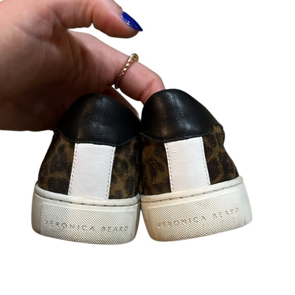 Veronica Beard Bibi Leopard-Print Suede Skater Sneakers - Picture 5 of 7